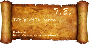 Téglás Bence névjegykártya